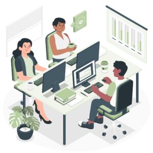 Diverse teams in workplace